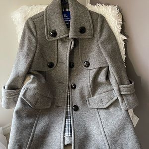 SOLD Burberry blue label  grey coat size Medium